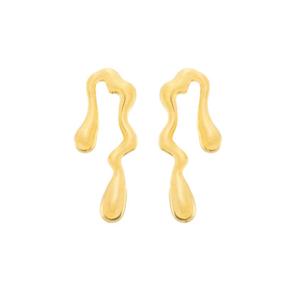 Brinco Dourado Orgânico de Gota