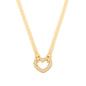 Chocker Dourada de Coração Vazado Crevejado com Zircônia