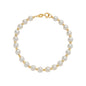 Pulseira Dourada de Pérolas e Bolinhas