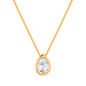 Colar Dourado de Gota em Zircônia