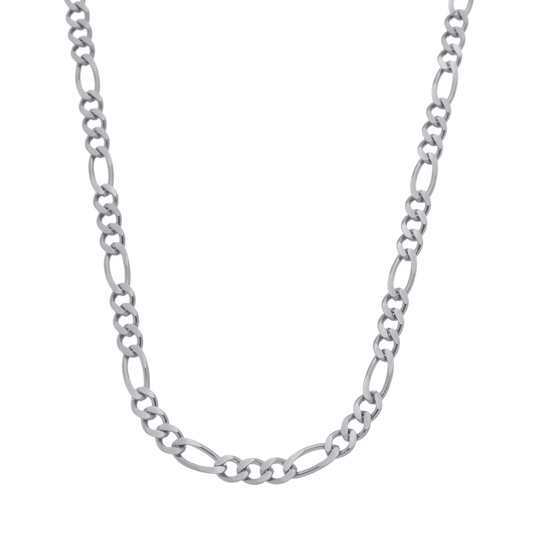 Corrente Prateada Masculina Elo 3 por 1 - 5mm