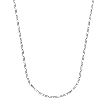 Corrente Prateada Masculina Elo 3 por 1 - 3mm
