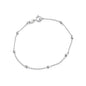 Pulseira Prateada de Bolinhas Delicada